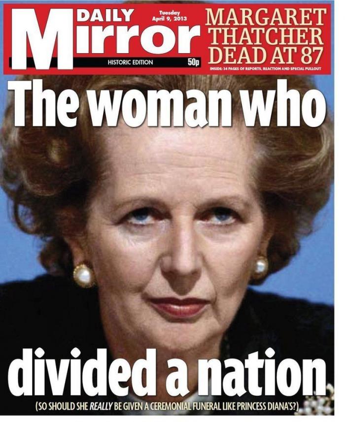 Muerte de Margaret Thatcher: las portadas británicas (FOTOS)