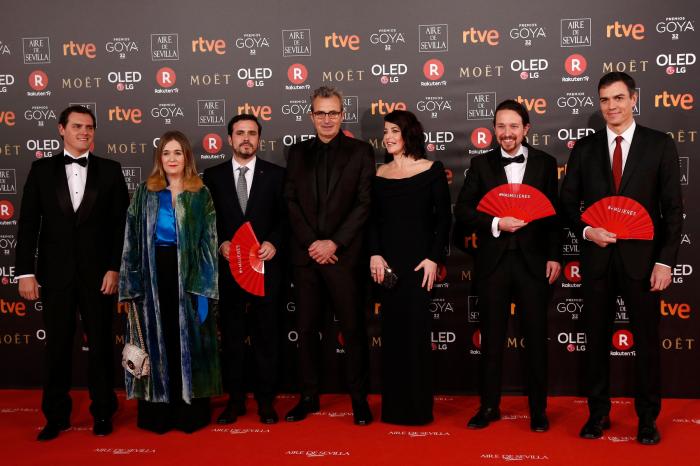 Políticos en la alfombra roja de los Goya 2018