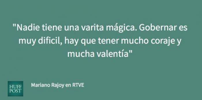 Rajoy en RTVE: "¿Por qué hay que ser tan pesimista? Hablemos de cosas positivas"