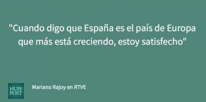 Rajoy en RTVE: "¿Por qué hay que ser tan pesimista? Hablemos de cosas positivas"