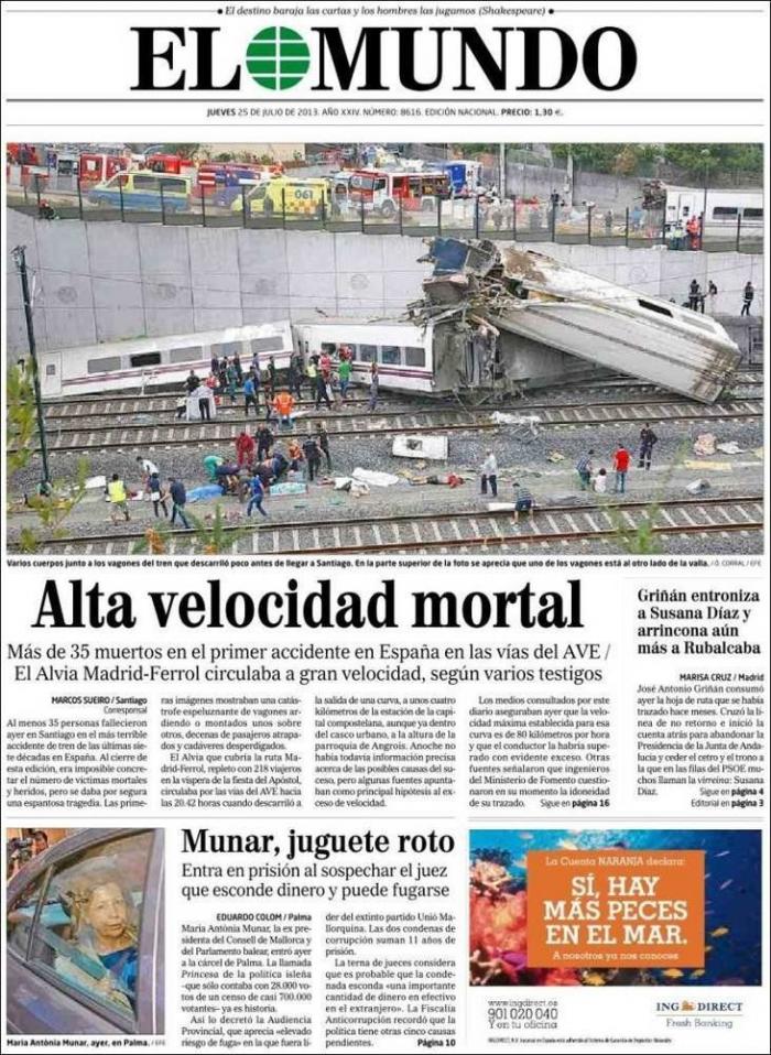 Al menos dos muertos y 27 heridos por el descarrilamiento de un tren en Italia