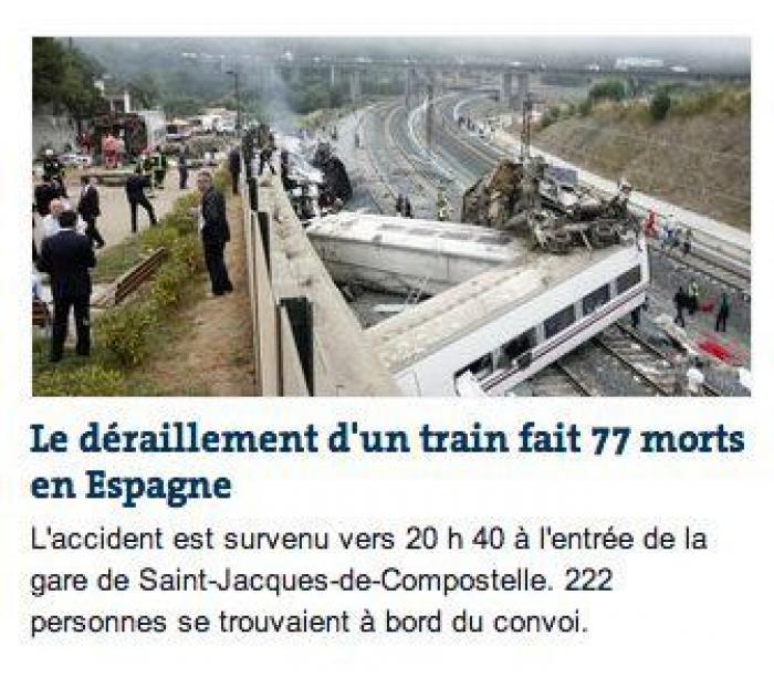 El accidente de tren de Santiago, en las portadas de los periódicos (FOTOS)