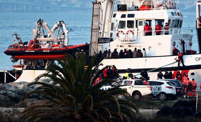 La llegada del Open Arms a Algeciras, en imágenes