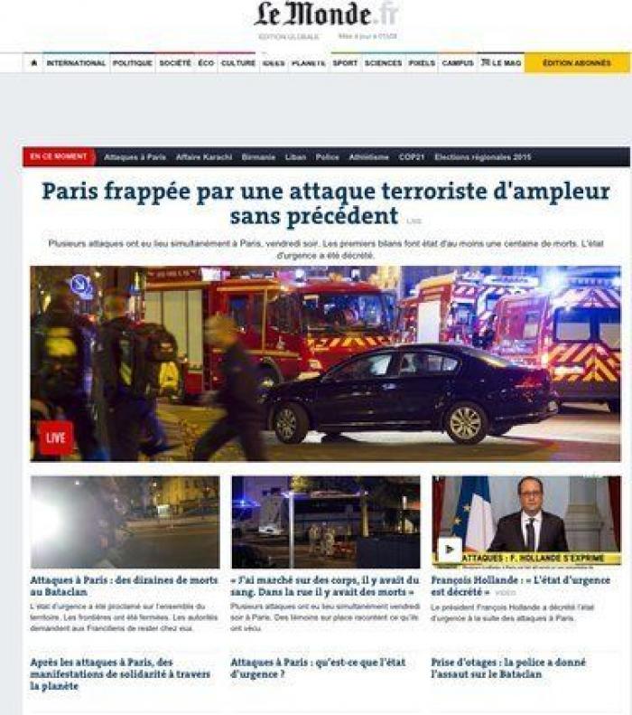 Atentados en París: al menos 120 muertos en varias explosiones y tiroteos simultáneos