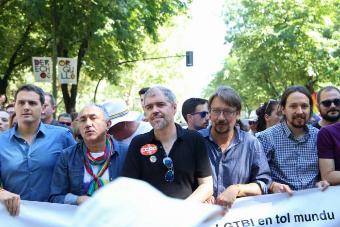 Los principales partidos políticos se suman a la marcha del Orgullo en Madrid