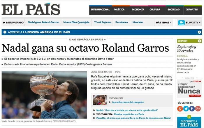 La prensa francesa se rinde a la octava victoria de Nadal en Roland Garros (FOTOS)