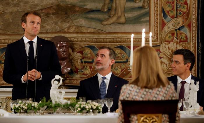Así fue la cena de honor a Macron en el Palacio Real