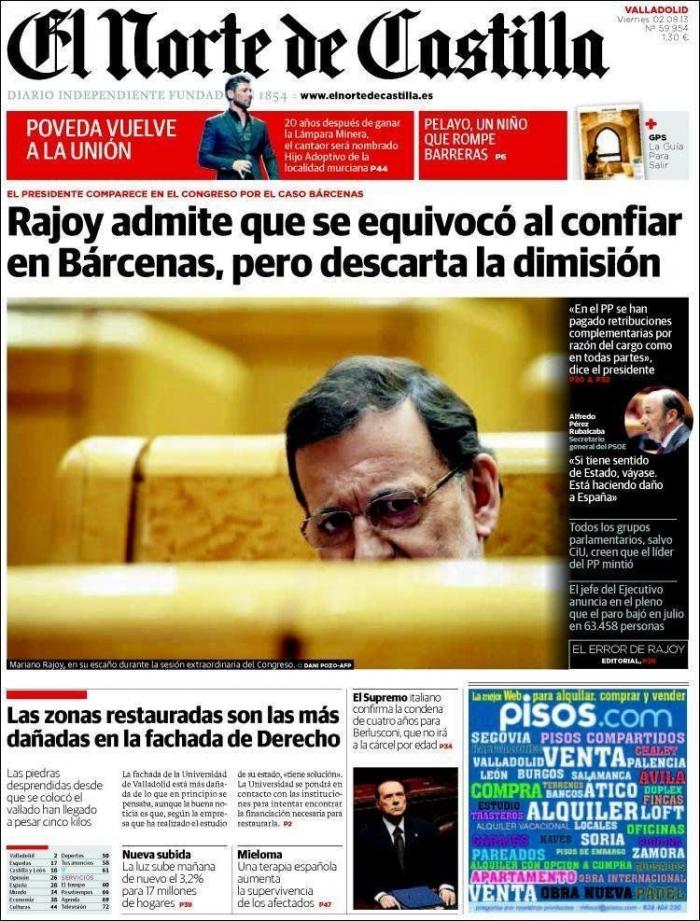 "Rubalbárcenas", "la cacería" y el resto de los titulares de la prensa sobre el debate (FOTOS)