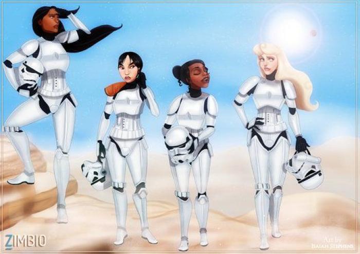 El día que las princesas Disney se vistieron de 'La Guerra de las Galaxias'