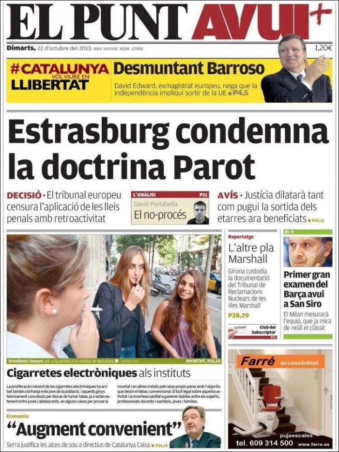 El fin de la doctrina Parot, en los periódicos (FOTOS)