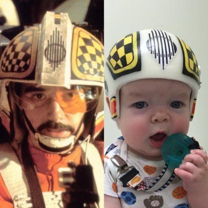 Un padre amante de 'Star Wars' convierte los cascos de su hijo en los de personajes de la saga
