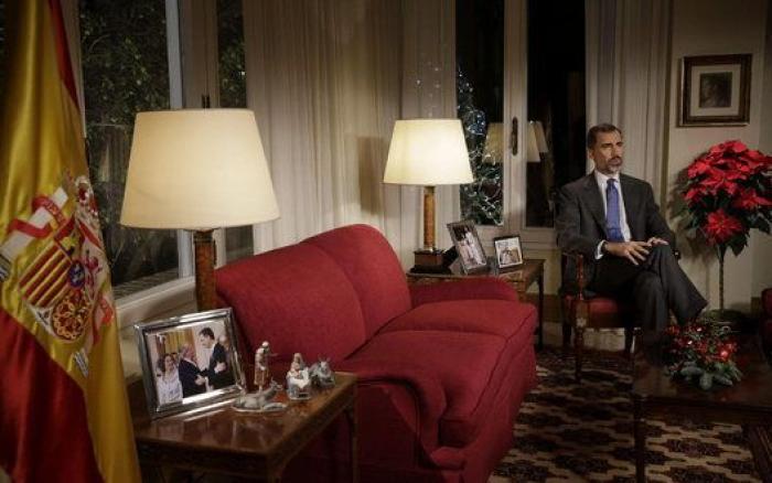 FOTO INTERACTIVA: lo que se ha visto del despacho del rey Felipe VI en su mensaje sobre Cataluña