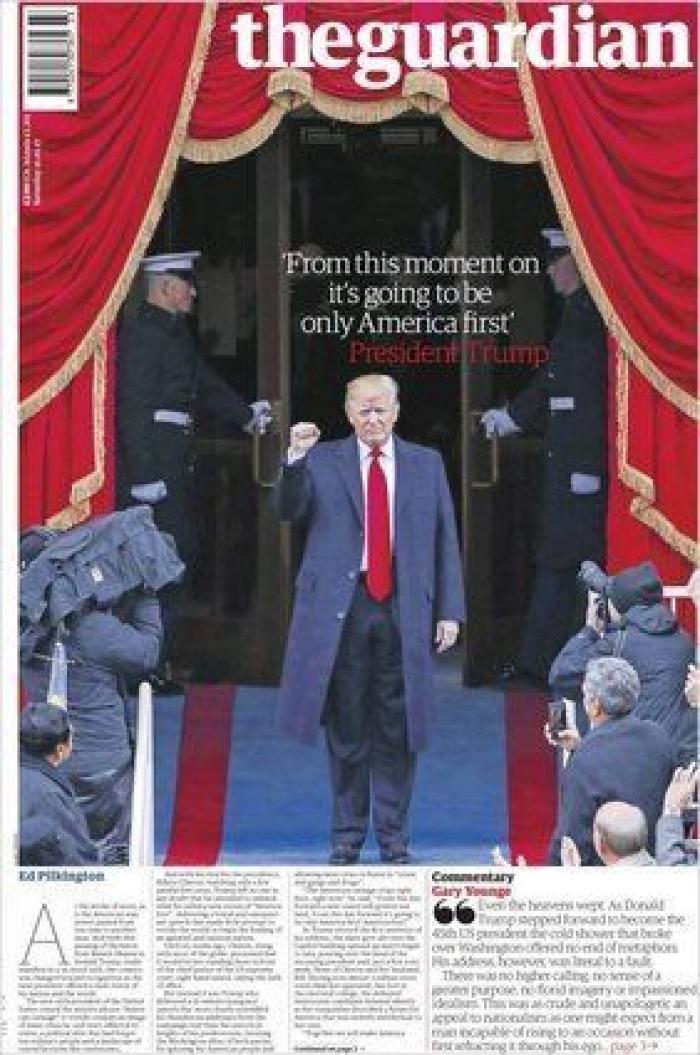 Las portadas sobre la toma de posesión de Trump