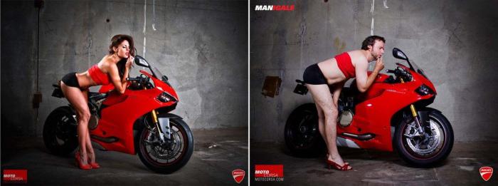 Serie MANigale, de Motocorsa: ¿Y si los anuncios de motos los protagonizasen hombres? (FOTOS)