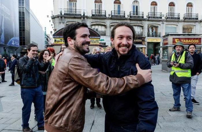 Un doble arcoíris y otros 10 fotones del pacto entre Podemos e Izquierda Unida