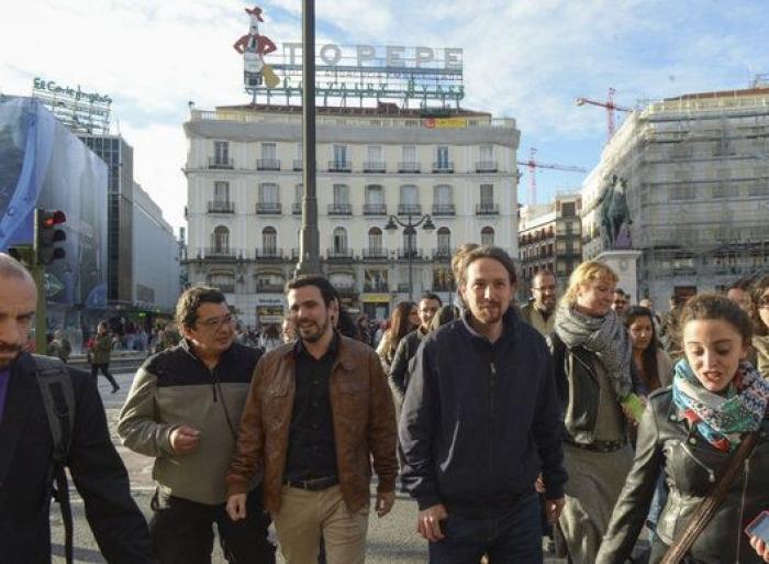 Un doble arcoíris y otros 10 fotones del pacto entre Podemos e Izquierda Unida