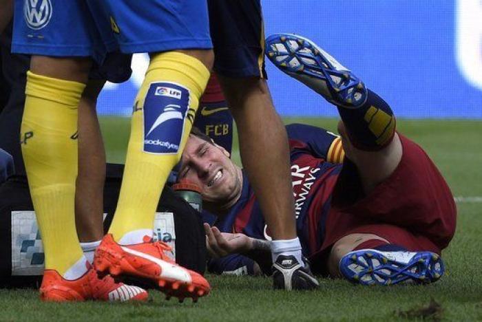 Messi abandona lesionado en el partido ante Las Palmas