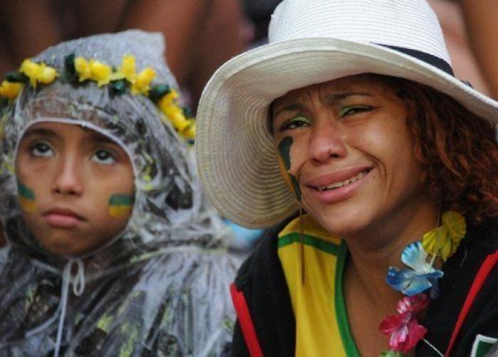Mundial 2014: Las lágrimas de los brasileños por la goleada de Alemania (FOTOS)