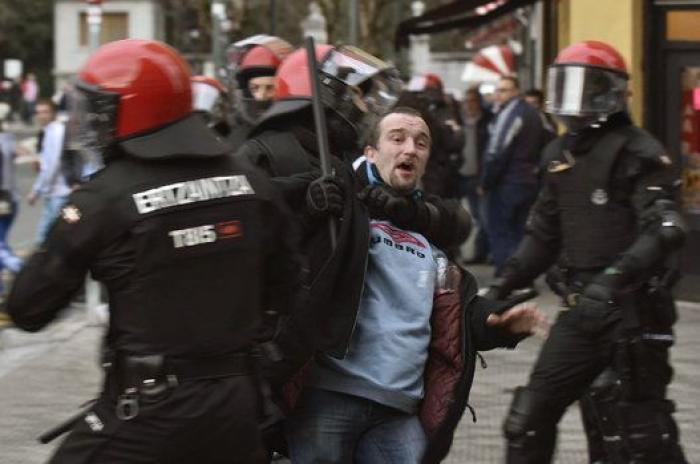 Cinco detenidos en una pelea entre ultras del Olympique y del Athletic