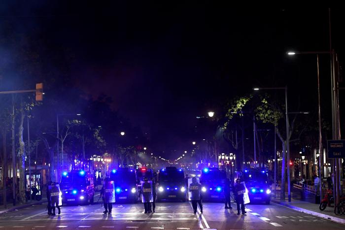 El balance de las protestas en Cataluña: 125 heridos y 54 detenidos