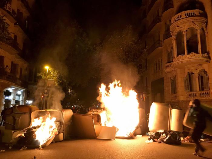 El balance de las protestas en Cataluña: 125 heridos y 54 detenidos