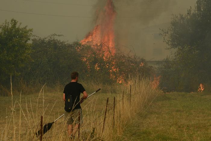 Dos muertos en un incendio rural en Basauri (Bizkaia)