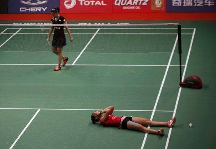 El llanto sin consuelo de Carolina Marín tras lesionarse la rodilla en la final del Masters de Indonesia