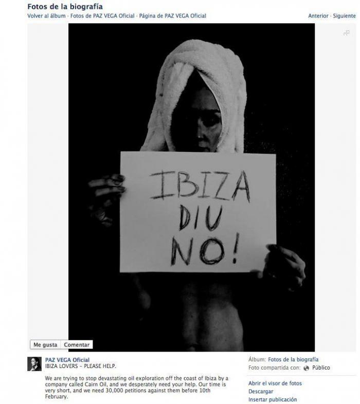 Ibiza dice no: mensajes de famosos contra las prospecciones petrolíferas (FOTOS)