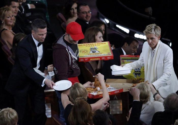 El pizzero de los Oscar se llevó una propina de 1.000 dólares