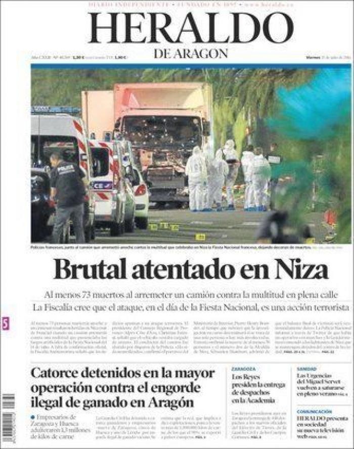 El atentado de Niza, en portada