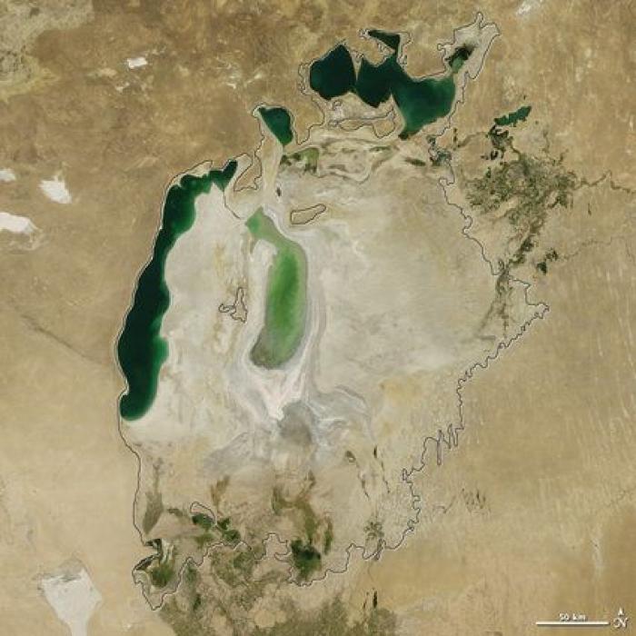 Así ha desaparecido el Mar de Aral en los últimos 50 años