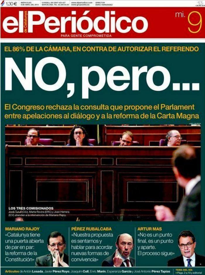 Del "España dice Sí" a la "oportunidad perdida": la consulta en las portadas