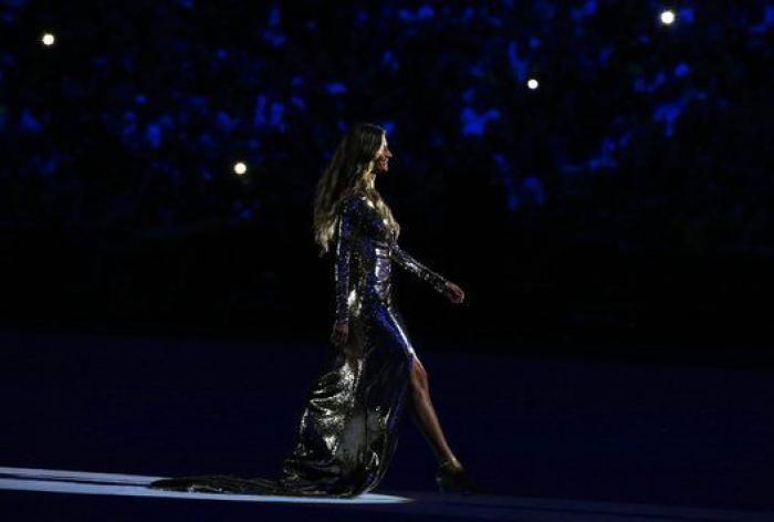 Así fue la esperada aparición de Gisele Bündchen en la inauguración de Río 2016