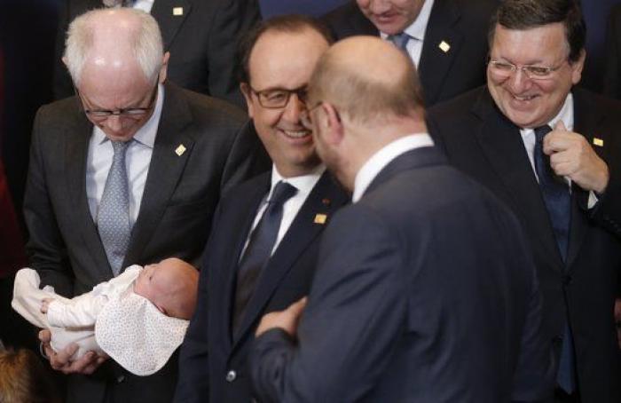 Los nietos de Van Rompuy se 'cuelan' en su última cumbre (FOTOS)