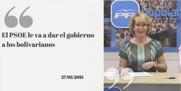 Esperanza Aguirre niega que Bárcenas le entregara ningún sobre y se querellará contra él por "falso testimonio"
