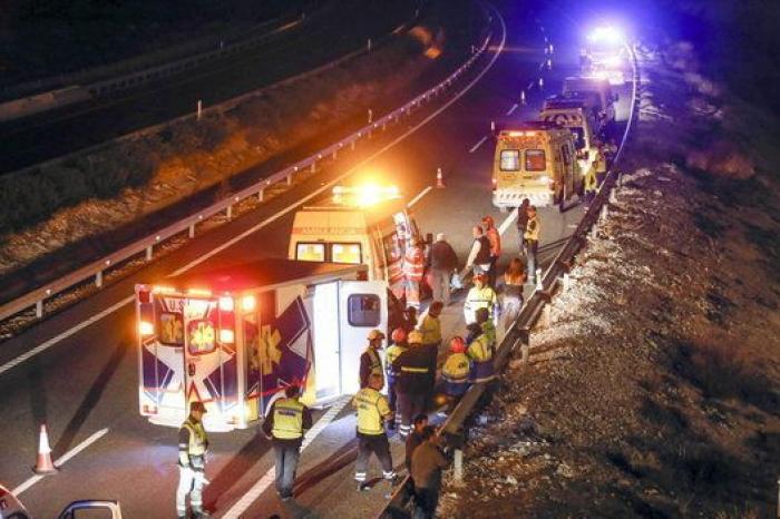 Espectacular explosión de un autobús de la EMT en Madrid