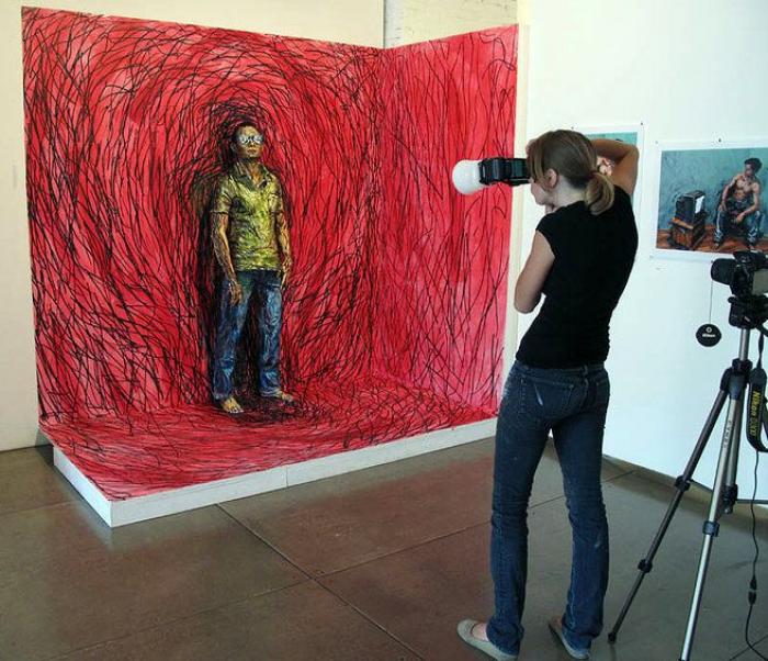 La artista que convierte personas en cuadros en 2D