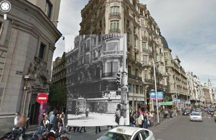 El Madrid de la Guerra Civil y el actual, unidos en Google Street (FOTOS)