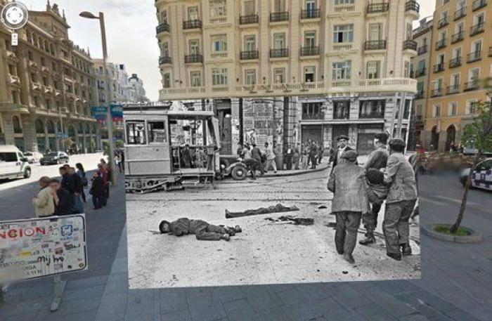 El Madrid de la Guerra Civil y el actual, unidos en Google Street (FOTOS)