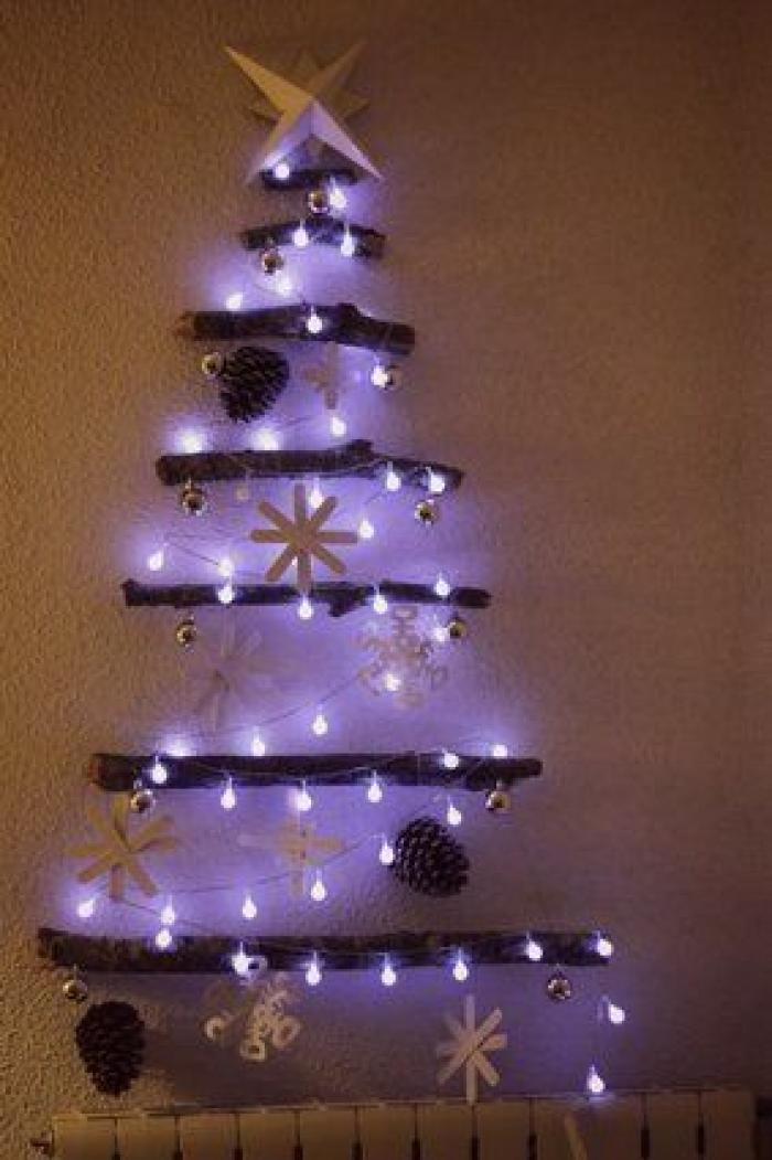 Cómo poner el árbol de Navidad, sin utilizar árbol de Navidad (FOTOS)
