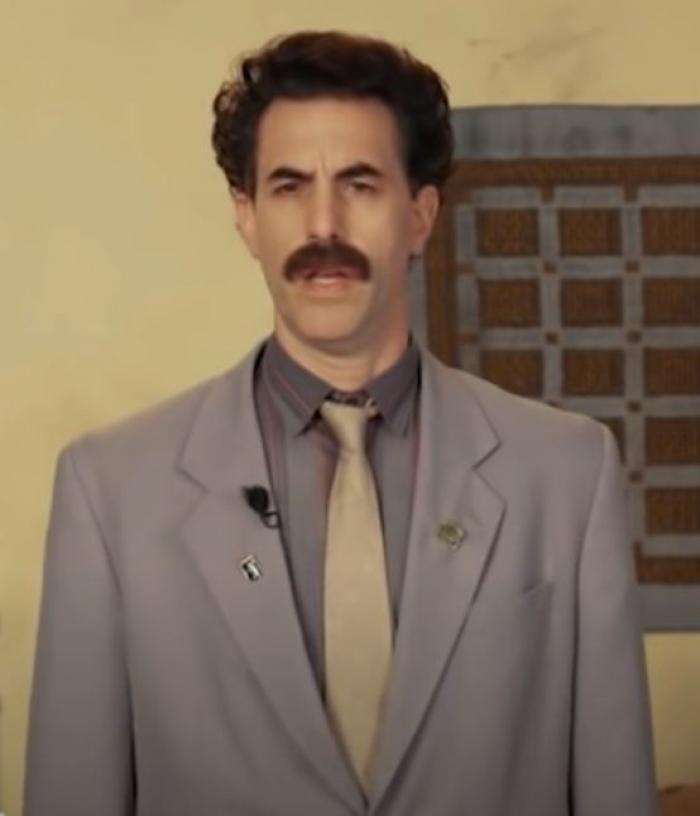Borat entra en campaña atizando a Donald Trump y Rudy Giuliani