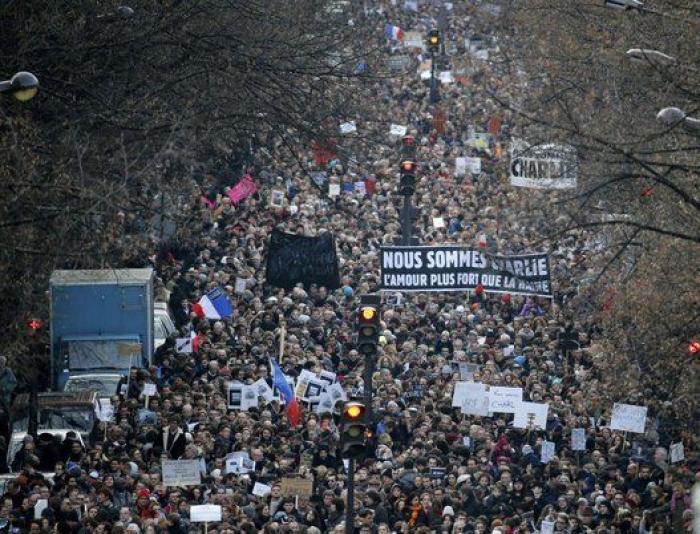 Imágenes aéreas de la marcha de París que dan una idea de su dimensión