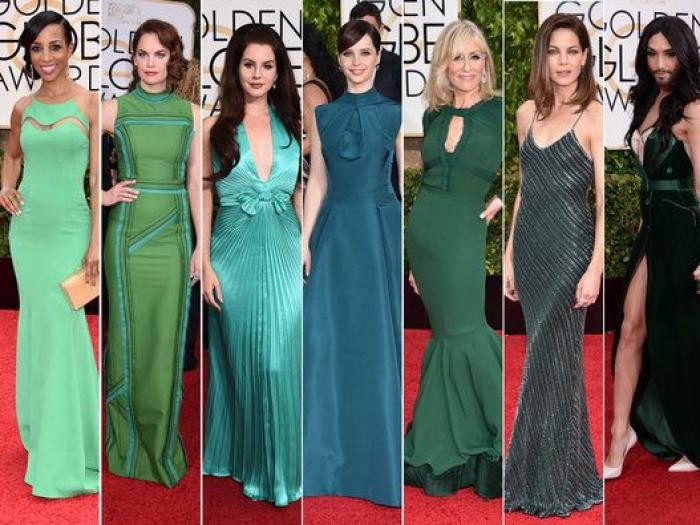 El pantone de los Globos de Oro 2015: los vestidos de la gala organizados por colores (FOTOS)