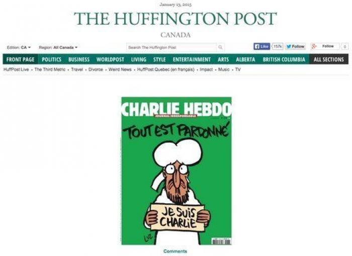 El homenaje global del 'Huffington Post' a 'Charlie Hebdo' (FOTOS)