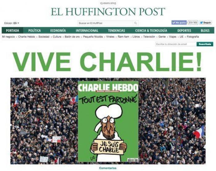El homenaje global del 'Huffington Post' a 'Charlie Hebdo' (FOTOS)