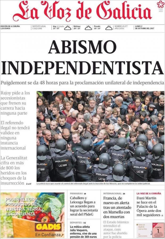 Puigdemont dice que Cataluña declarará la independencia en cuestión de días, según la BBC