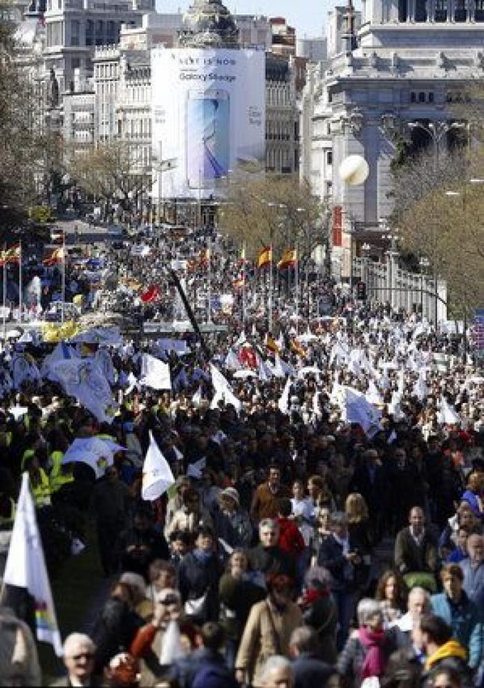 Marcha en Madrid contra el aborto con la presencia de Esperanza Aguirre