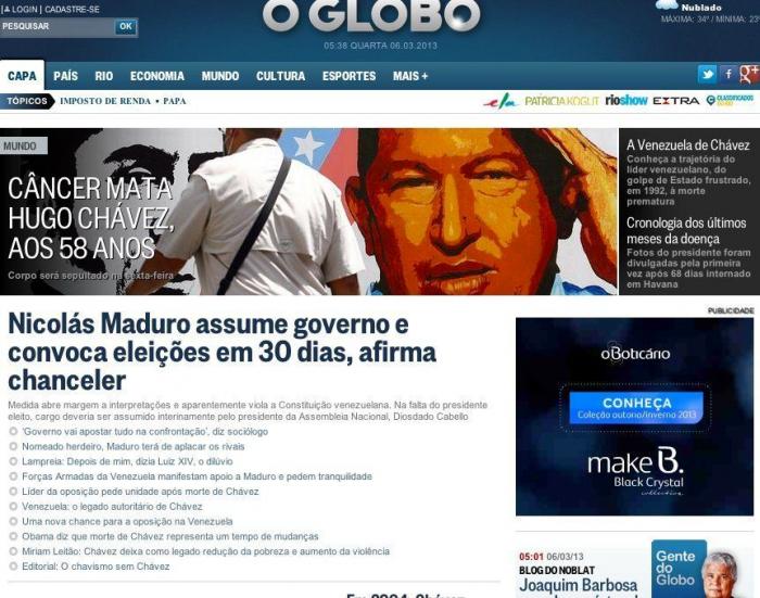 Muerte de Chávez en la prensa internacional: portadas y obituarios (FOTOS)