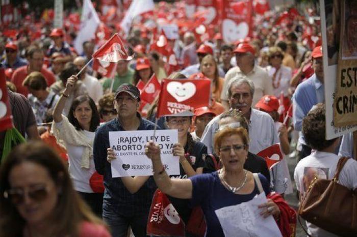 Las imágenes de las marchas antiabortistas que acusan al PP de "traición" (FOTOS)
