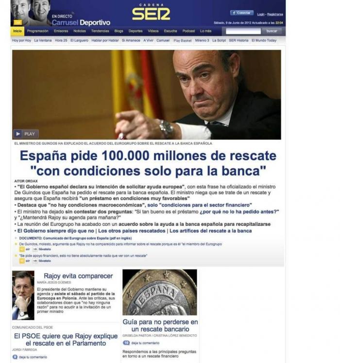 Recordatorio para Rajoy: las portadas del rescate
